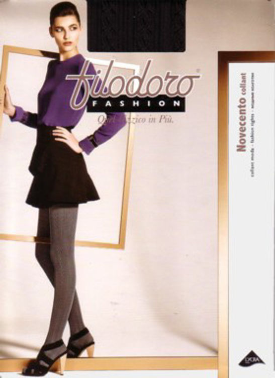 Picture of 5587-Fashion tights woman drawn in soft microfiber. filodoro